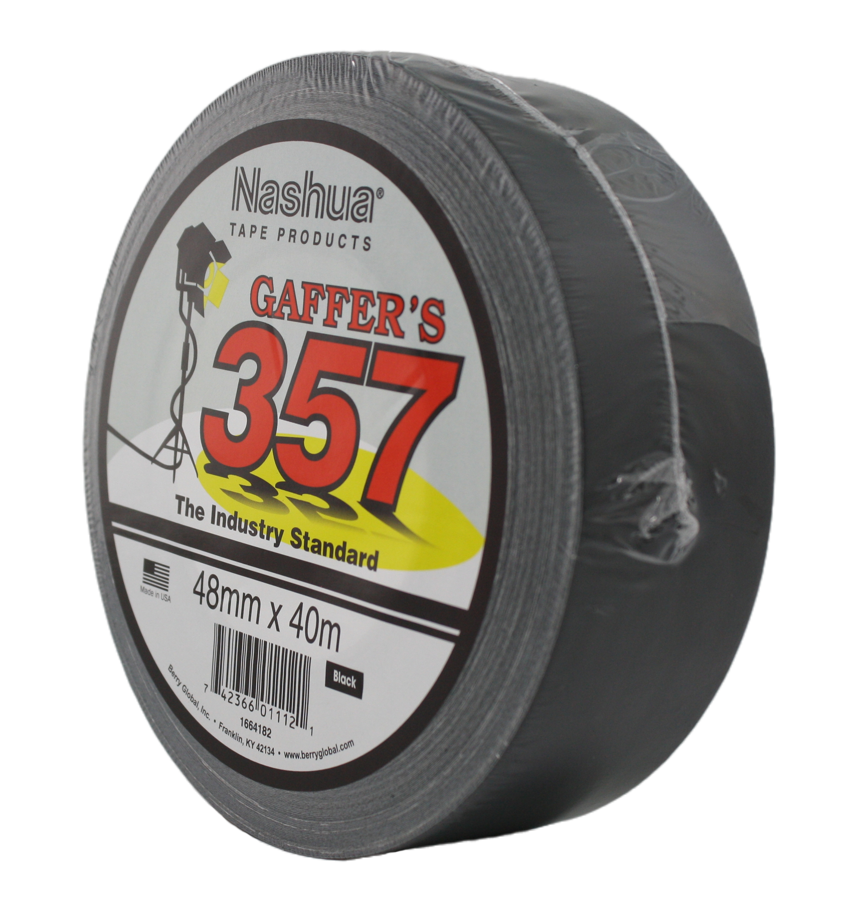 Nashua 357 black, side view (with label and packaging)