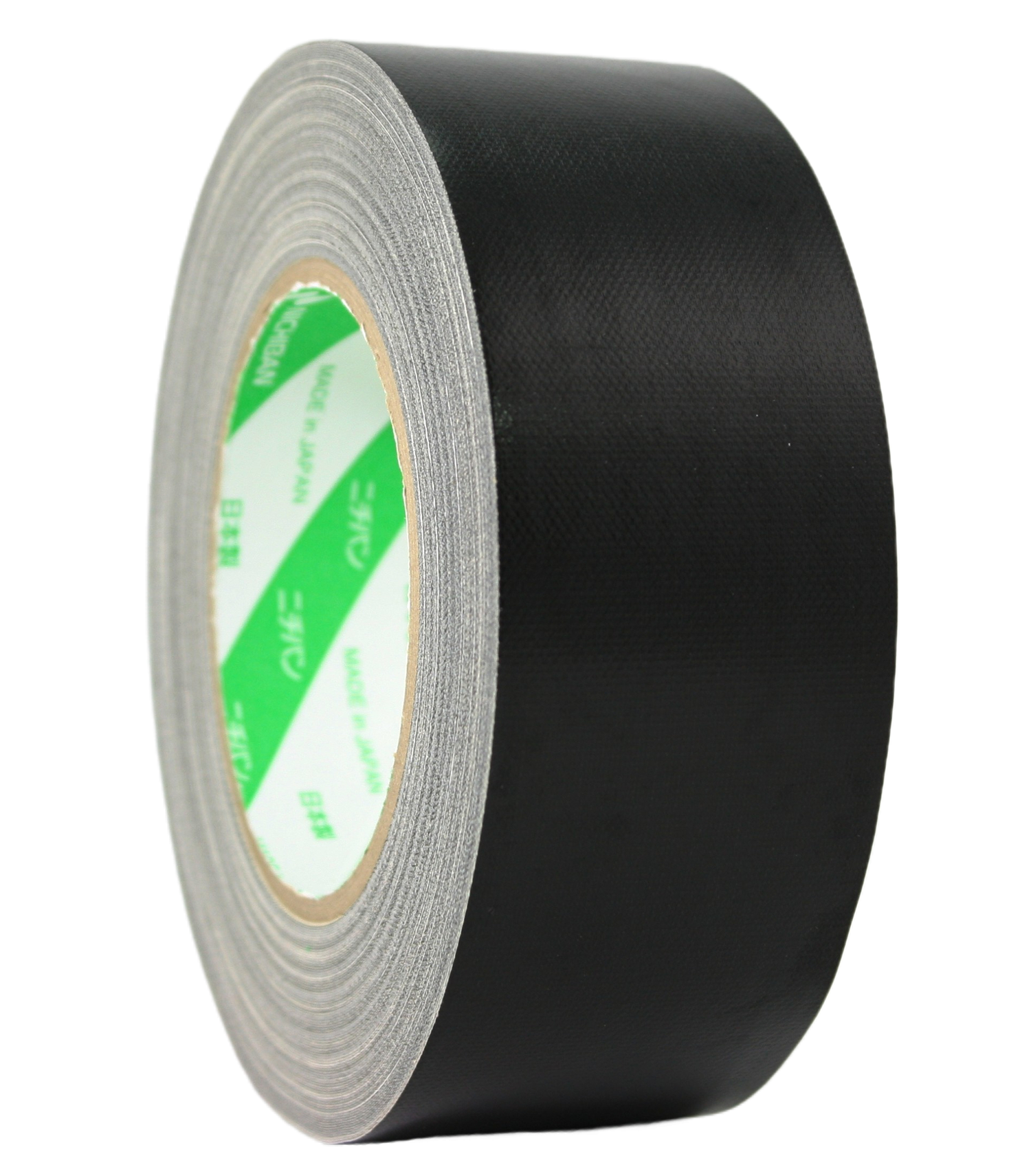 Nichiban Black Gaff Tape, 2" roll, side view