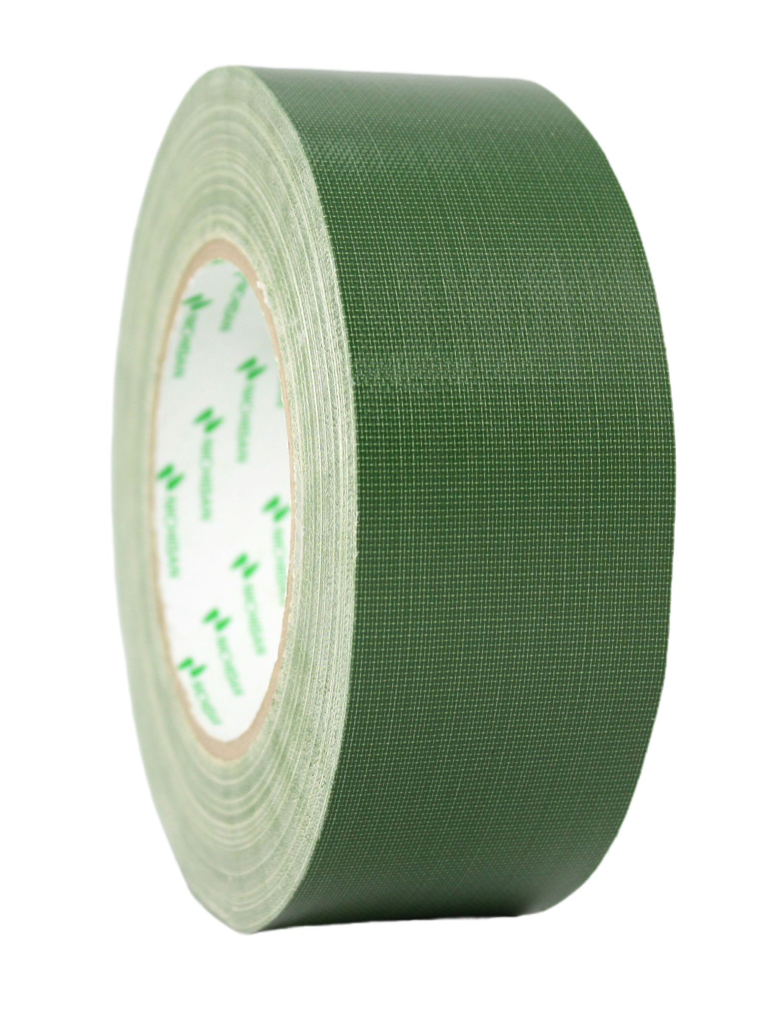 Nichiban Green Gaff Tape, 2" roll, side view