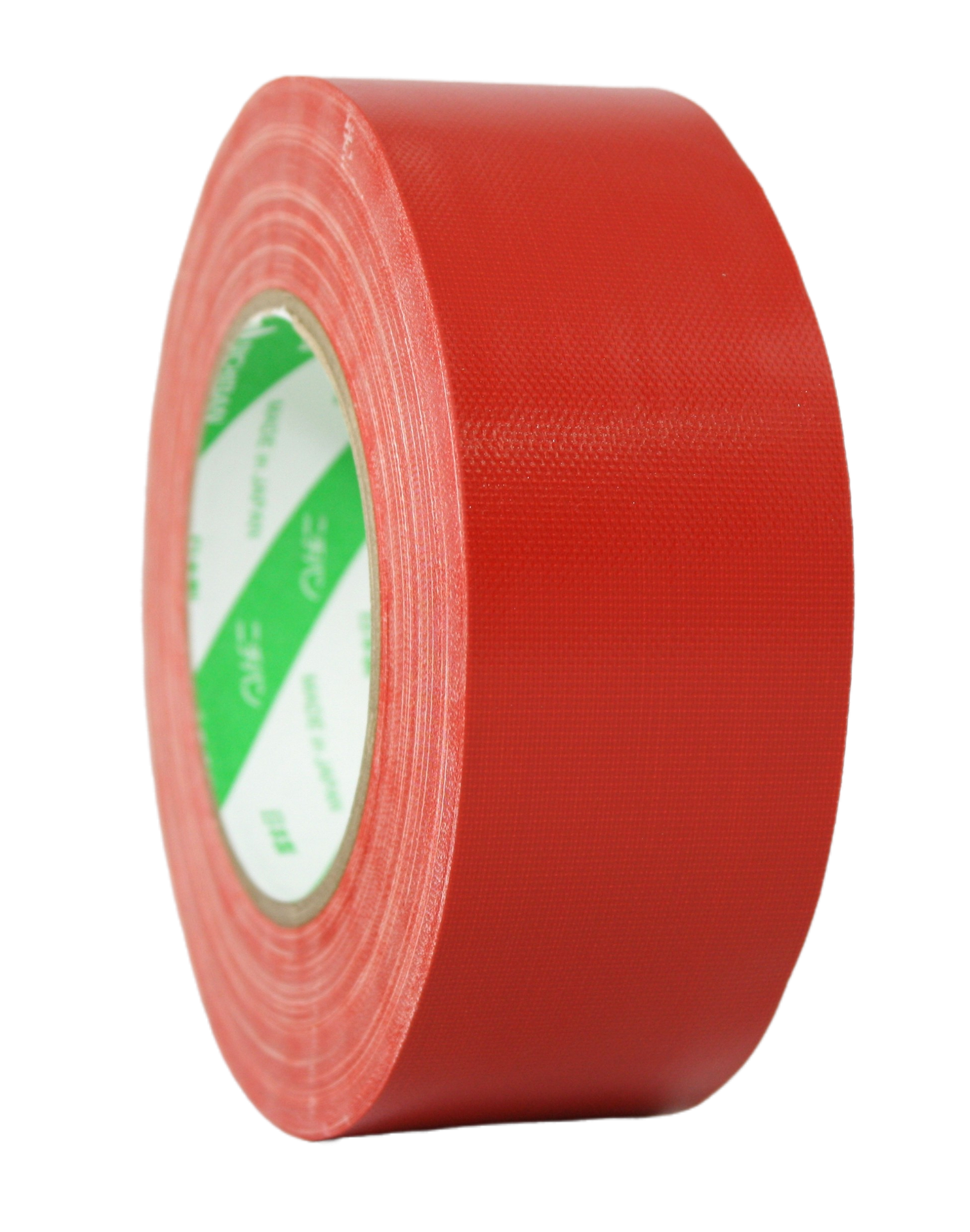 Nichiban Red Gaff Tape, 2" roll, side view