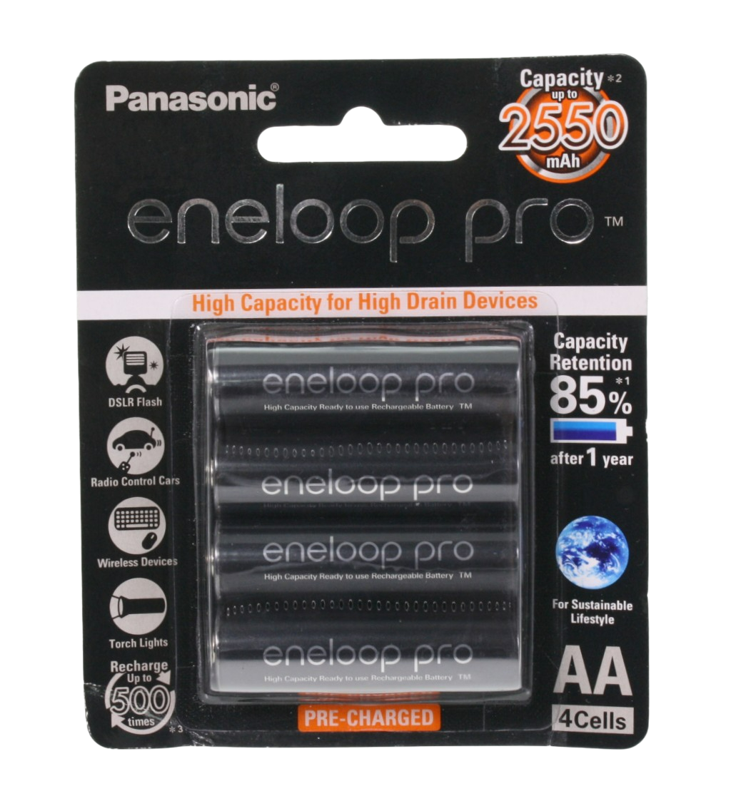 4 Pack of Eneloop Pro batteries