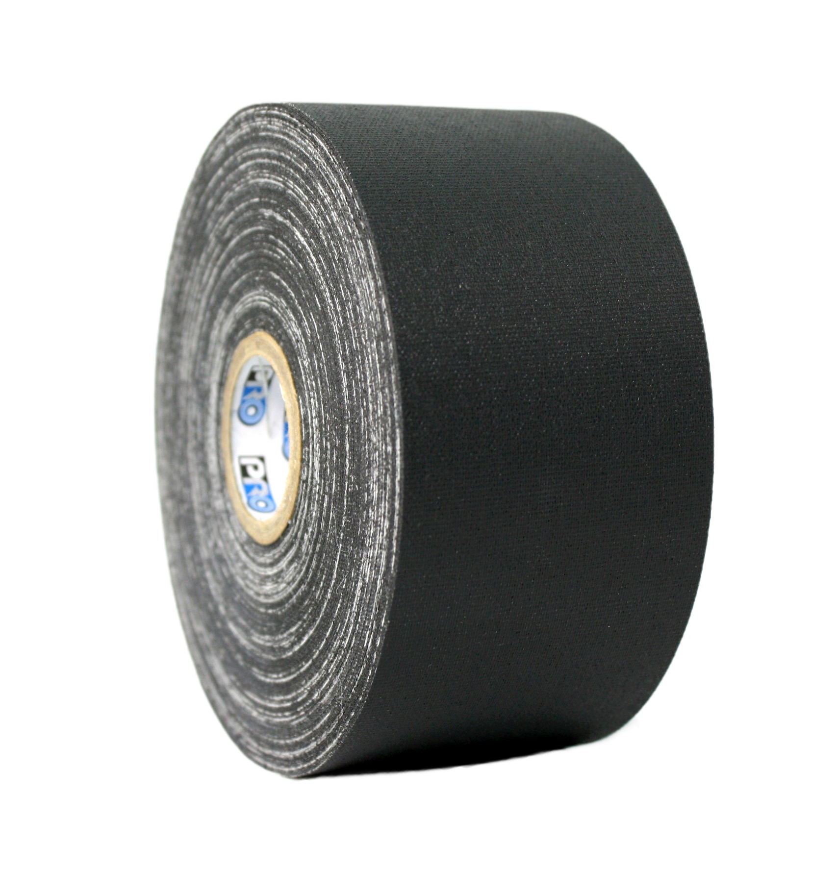 A close up of a 2" roll of Pro Gaff tape, small core