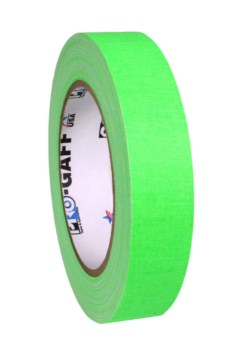Pro Gaff 1", fluro green, 22.8m roll