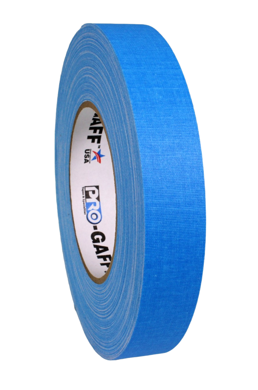Pro Gaff 1", fluro blue, 45m roll