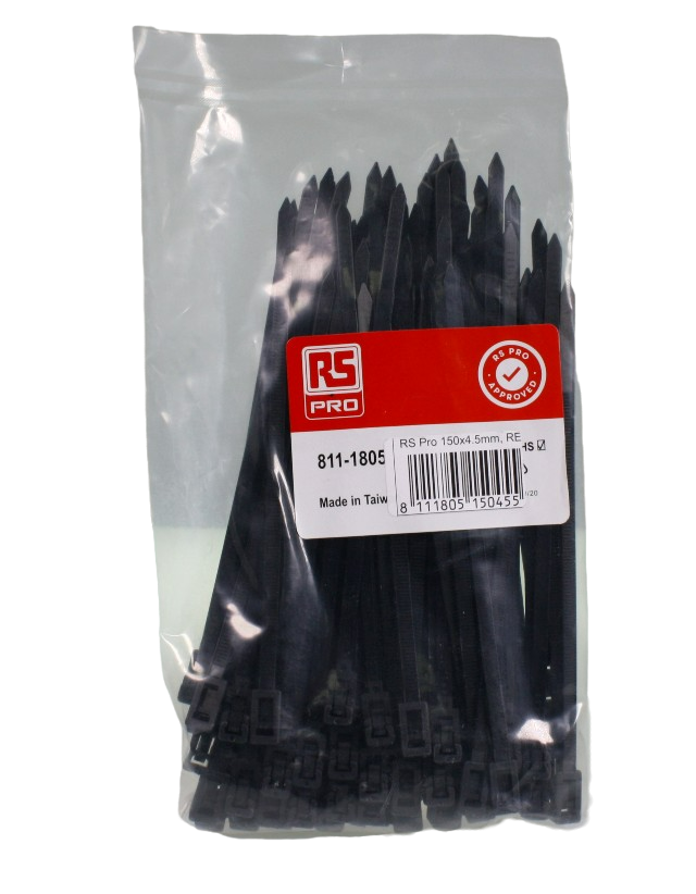 A packet of 100 cable ties