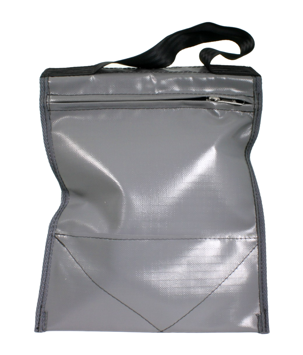 Refillable sandbag in grey PVC
