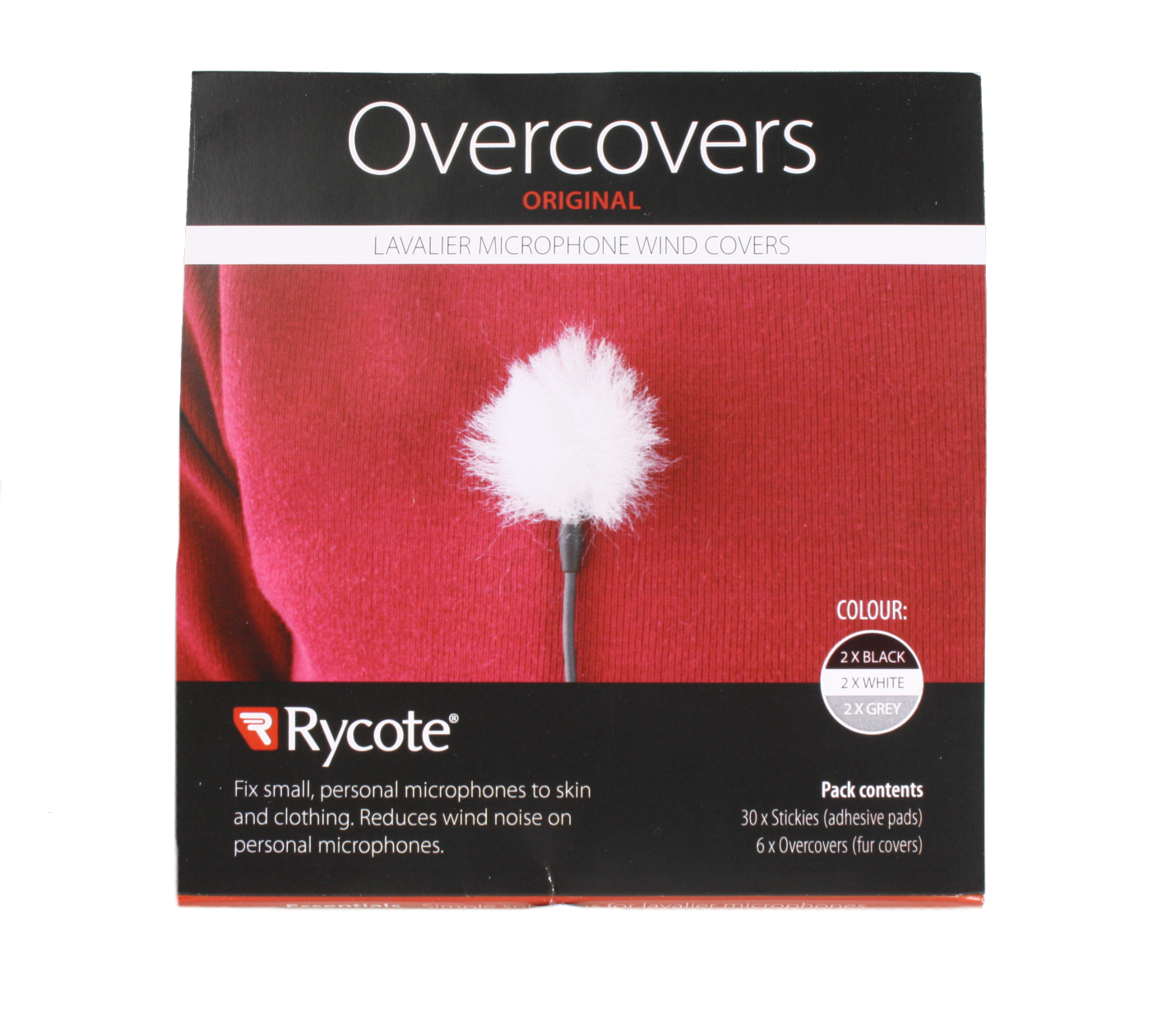 Front of packet of Rycote Overcovers