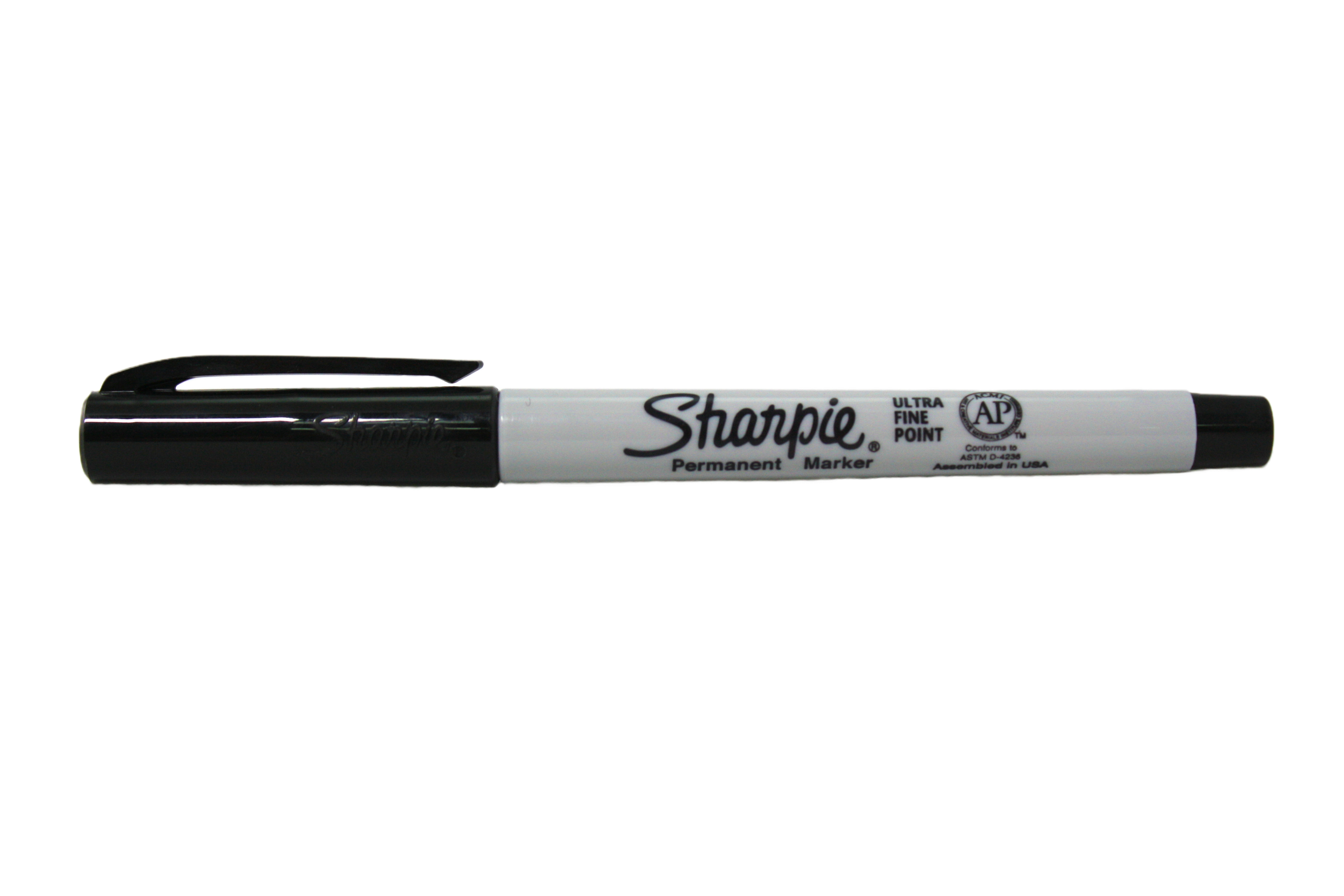 Sharpie Ultra Fine Point, black, lid on