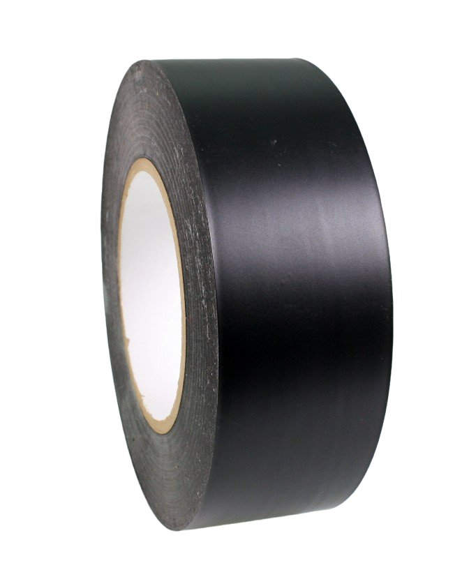 Side view of a black roll