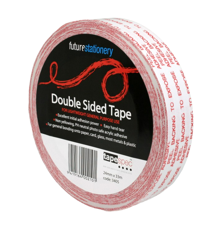 TapeSpec General Purpose Double Sided tape, 24mm roll, side view