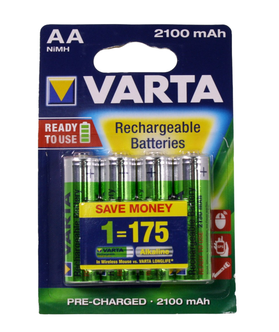 4 pack AA rechargeable batteries