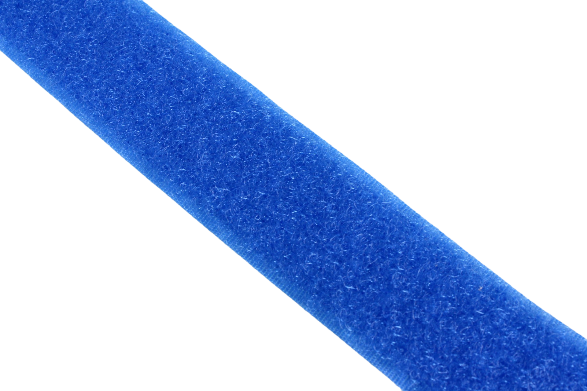 A close up of the blue loop tape